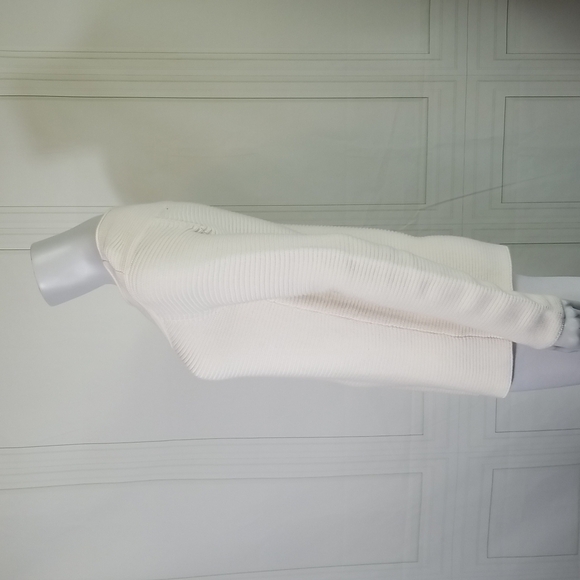 Talbots SZ Small Sweater Cream Horizontal Knit Raglan Sleeve Classic - Picture 3 of 7